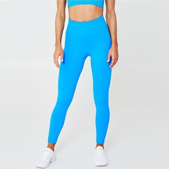 NUX High Rise Vita LA Leggings Blue S NEW - Picture 1 of 9